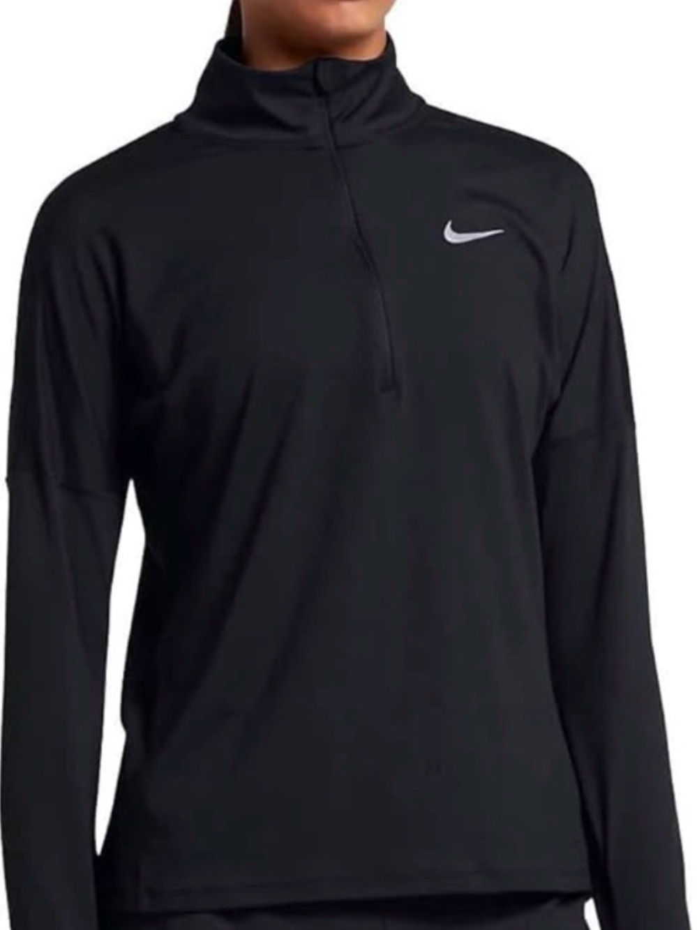 Nike Black Half-Zip Performance Top with Swoosh